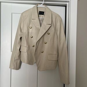 Dolce Cabo Cream Blazer with Gold Buttons